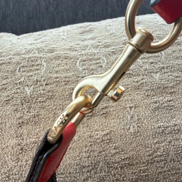 Coach Signature Brown and Red Two Way Wristlet/Handbag - Picture 4 of 14